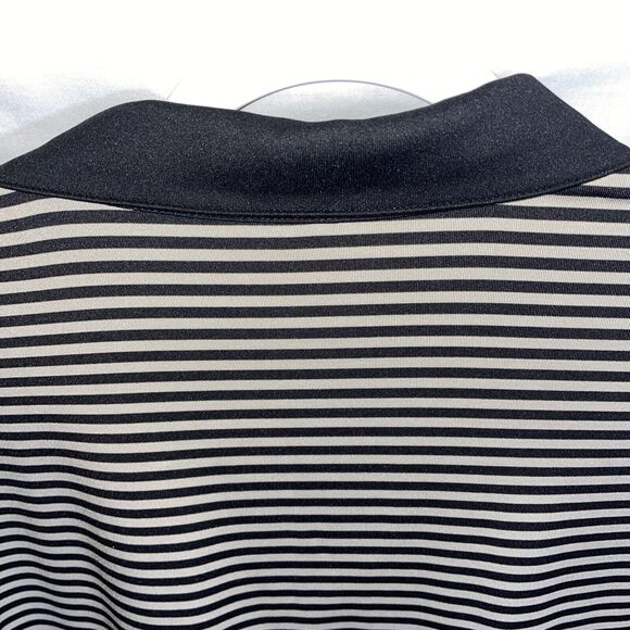 Monterey Club Golf Polo Shirt Men’s Size XL Black Striped Short Sleeve Button - Picture 9 of 12